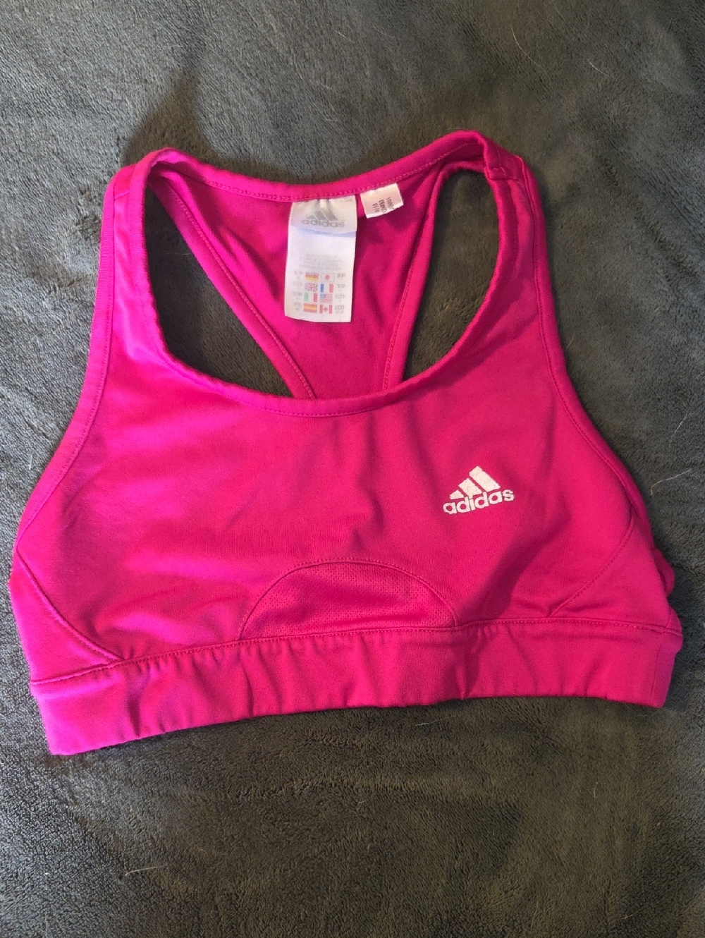 Adidas Pink Sports Bra - Racerback Activewear